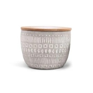 Ароматна соева свещ от бетон Падивакс Сонора 283 гр – сива - тютюн и пачули